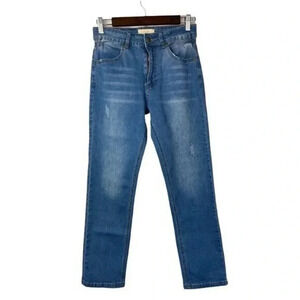Chelsea & Violet Medium Wash Cinched Side High Rise Skinny Jeans 25
